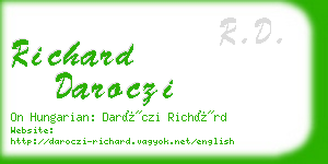 richard daroczi business card